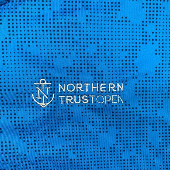 Nike Golf Polo Shirt Mens XL Extra Large Blue Standard Fit Mobility Micro Geo - Picture 4 of 12